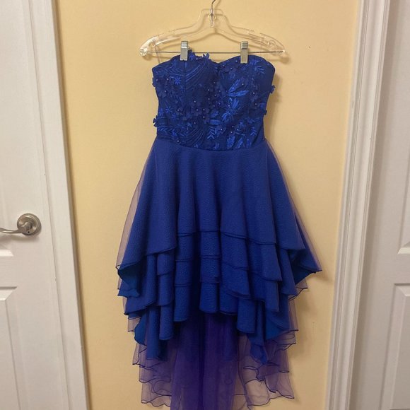 Royal Blue Formal Dress size 10/12 (small) by Blink Blank - Picture 4 of 7